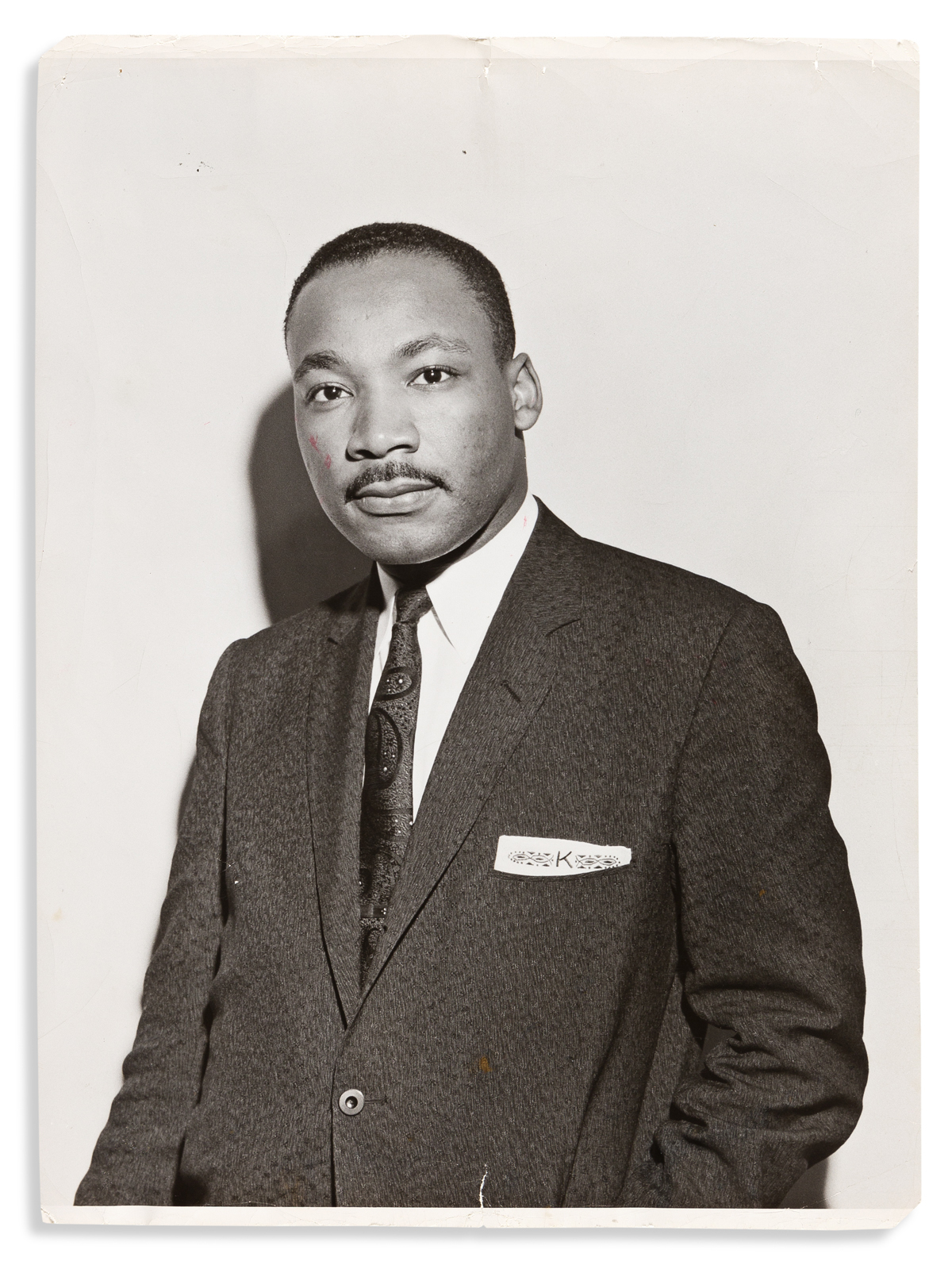 (MARTIN LUTHER KING.) Group of 7 press photos of Dr. King.